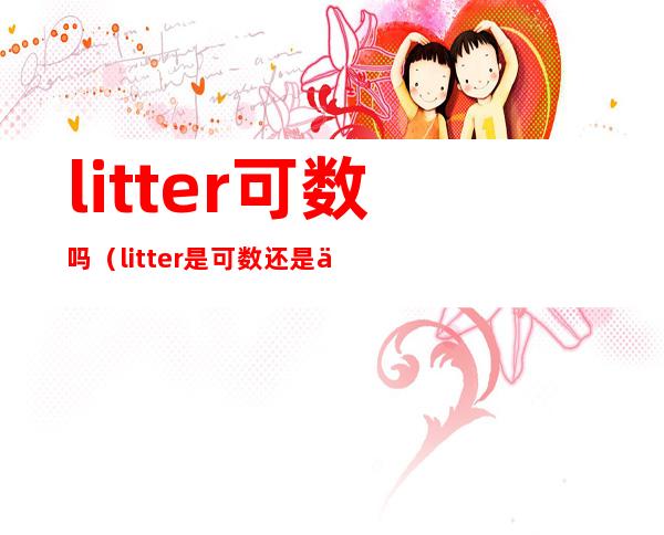 litter可数吗(litter是可数还是不可数名词)
