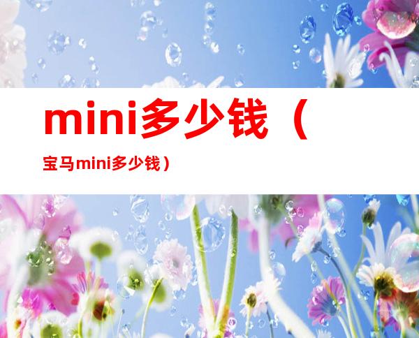 mini多少钱(宝马mini多少钱)