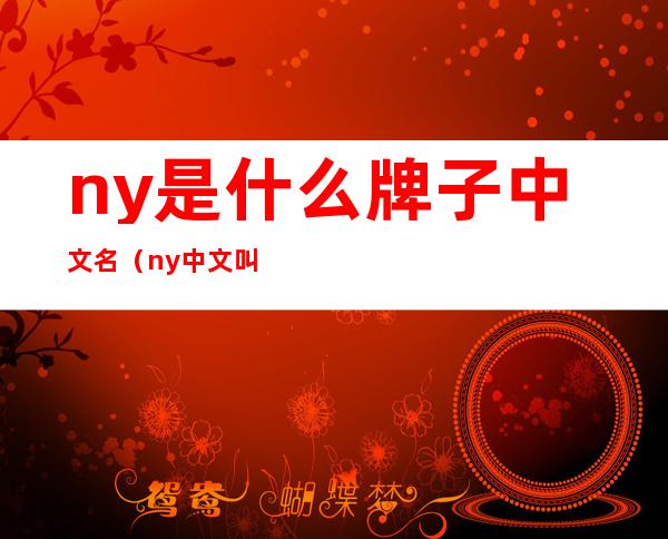 ny是什么牌子中文名(ny中文叫什么牌子)