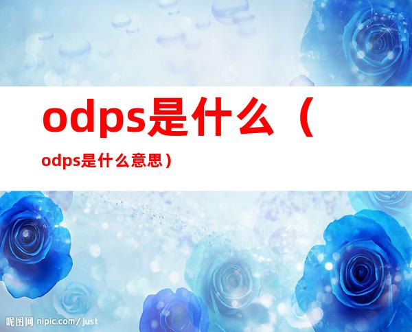 odps是什么(odps是什么意思)