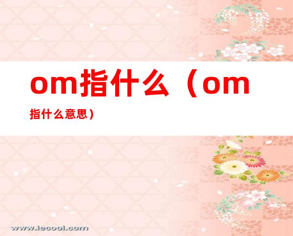 om指什么(om指什么意思)