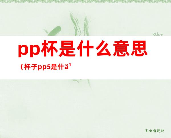 pp杯是什么意思(杯子pp5是什么意思)