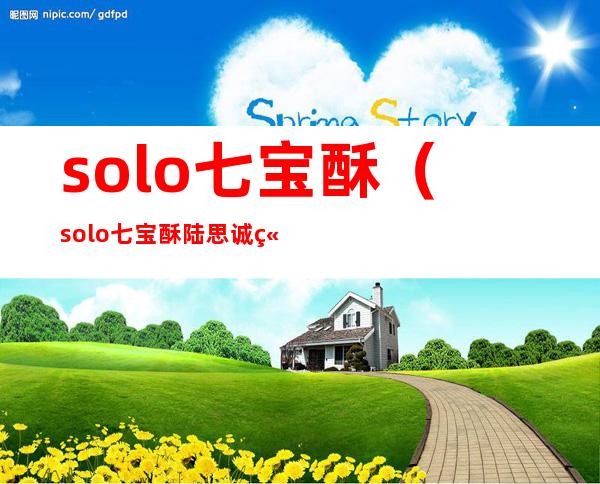 solo七宝酥(solo七宝酥陆思诚章节)