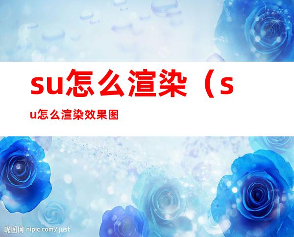 su怎么渲染(su怎么渲染效果图怎么打灯光)