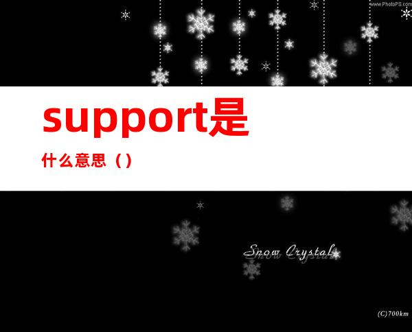 support是什么意思()