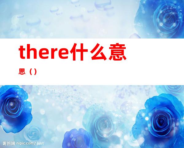 there什么意思（）