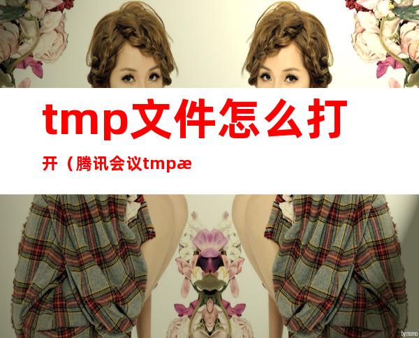 tmp文件怎么打开(腾讯会议tmp文件怎么打开)