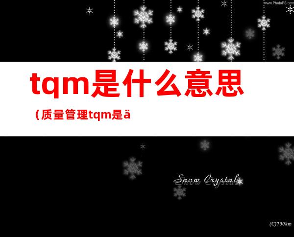 tqm是什么意思(质量管理tqm是什么意思)