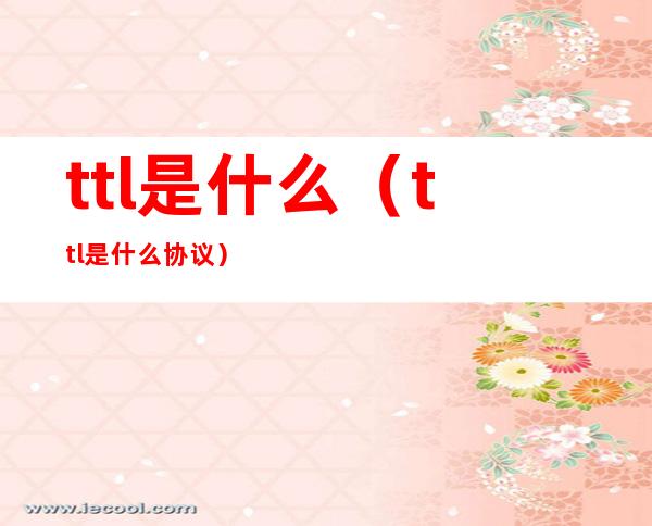ttl是什么(ttl是什么协议)
