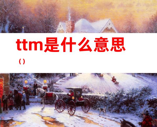 ttm是什么意思（）