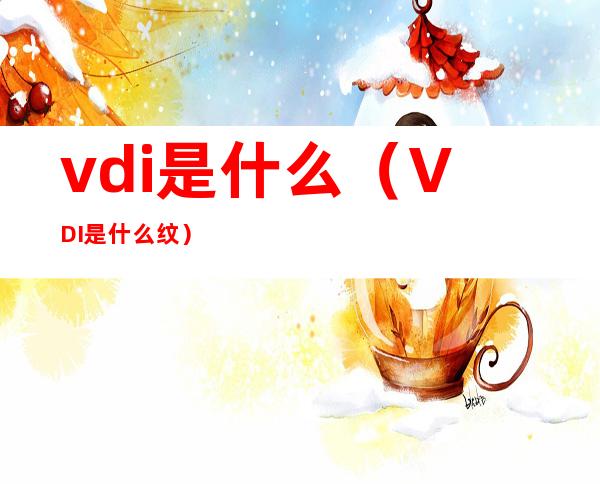 vdi是什么（VDI是什么纹）