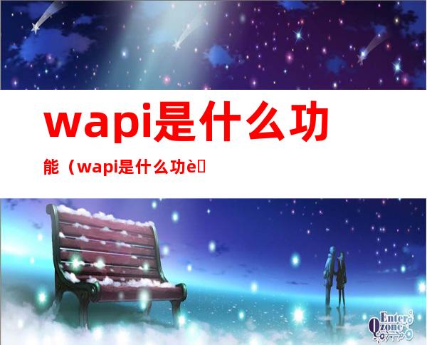 wapi是什么功能(wapi是什么功能打开好不好)