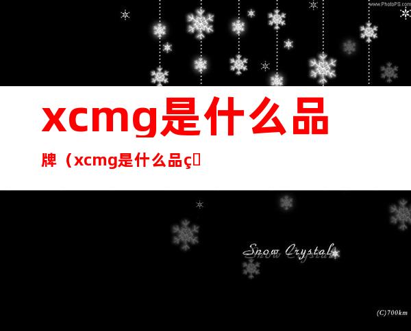 xcmg是什么品牌(xcmg是什么品牌塔吊)