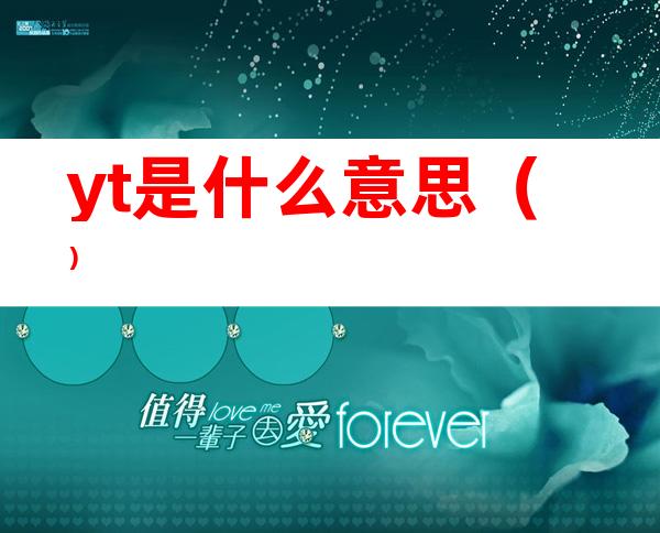 yt是什么意思()