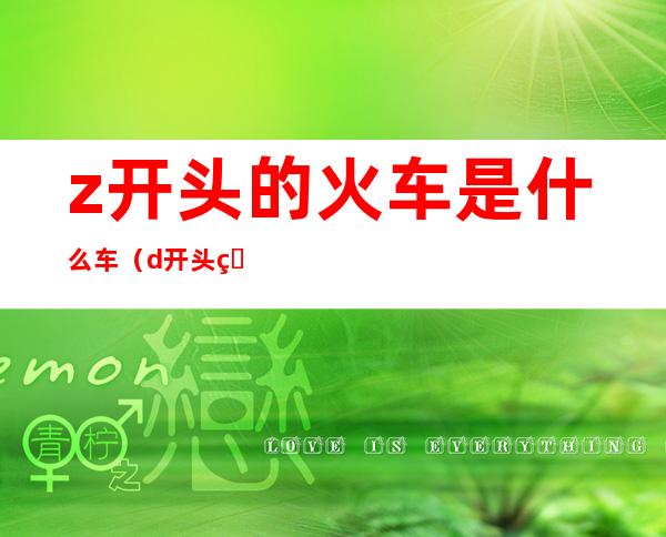 z开头的火车是什么车(d开头的火车是什么车)