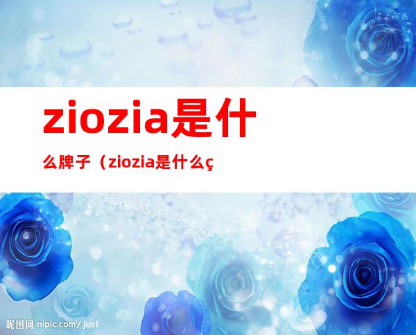 ziozia是什么牌子(ziozia是什么牌子怎么读)
